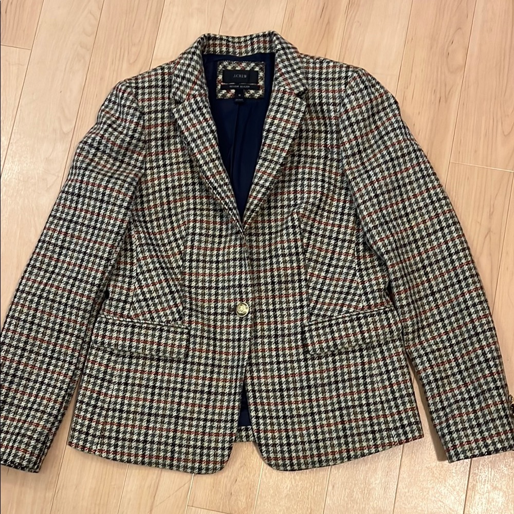 J. Crew Multicolor Plaid Blazer